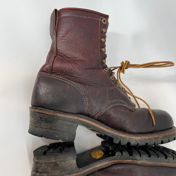 Vintage Herman Survivors USA Leather Work Boots 8M Vibram‎ Insulated Steel Toe main image 6